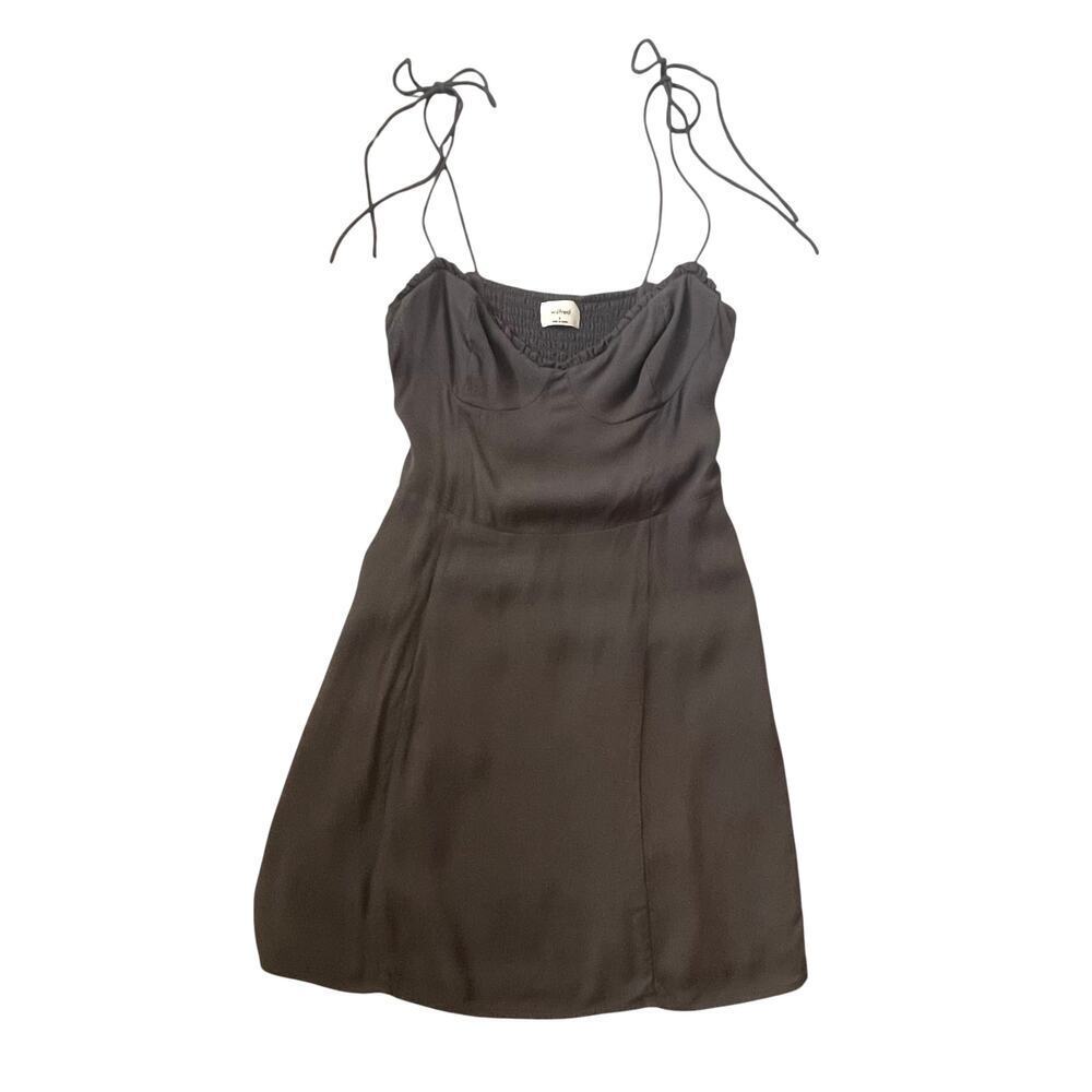Wilfred Black Tie-Shoulder Mini Dress